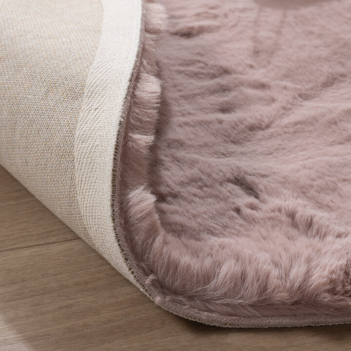 Rond Hoogpolig vloerkleed - Comfy Supreme Roze