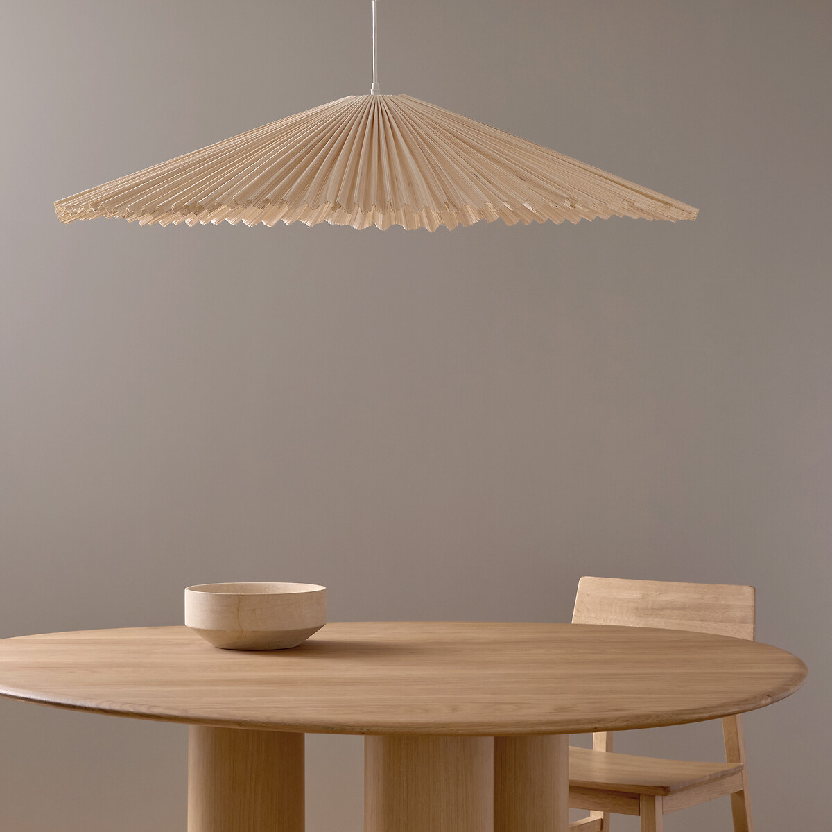 AM.PM<br>Luminária pendente com pregas de bambu trançado, Bansa