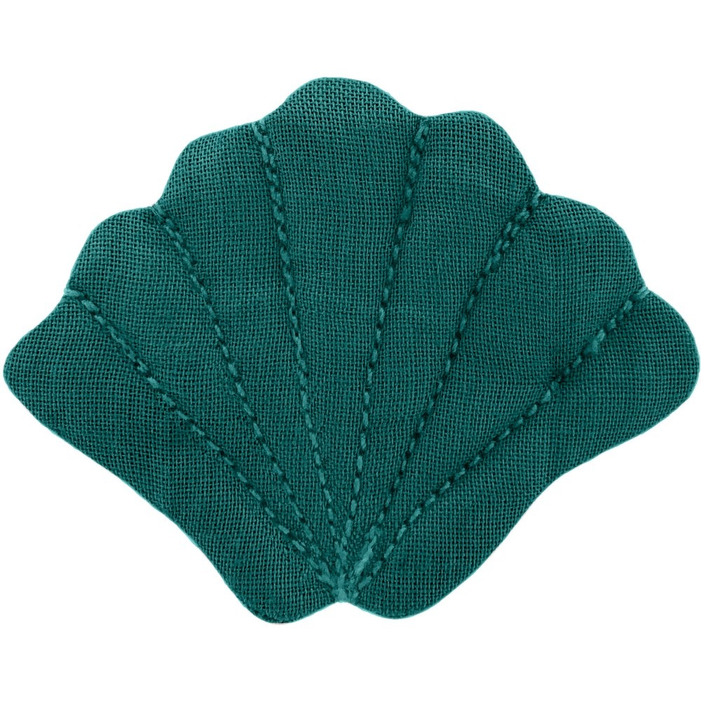 Barrette Coquillage Vert Émeraude