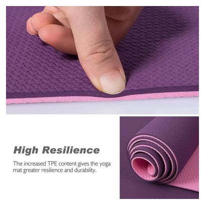 Tapis de Yoga  Tapis Gym  Couleur Violet  183x61x0.6 cm  Tapis de Sol pour Sport  Fitness