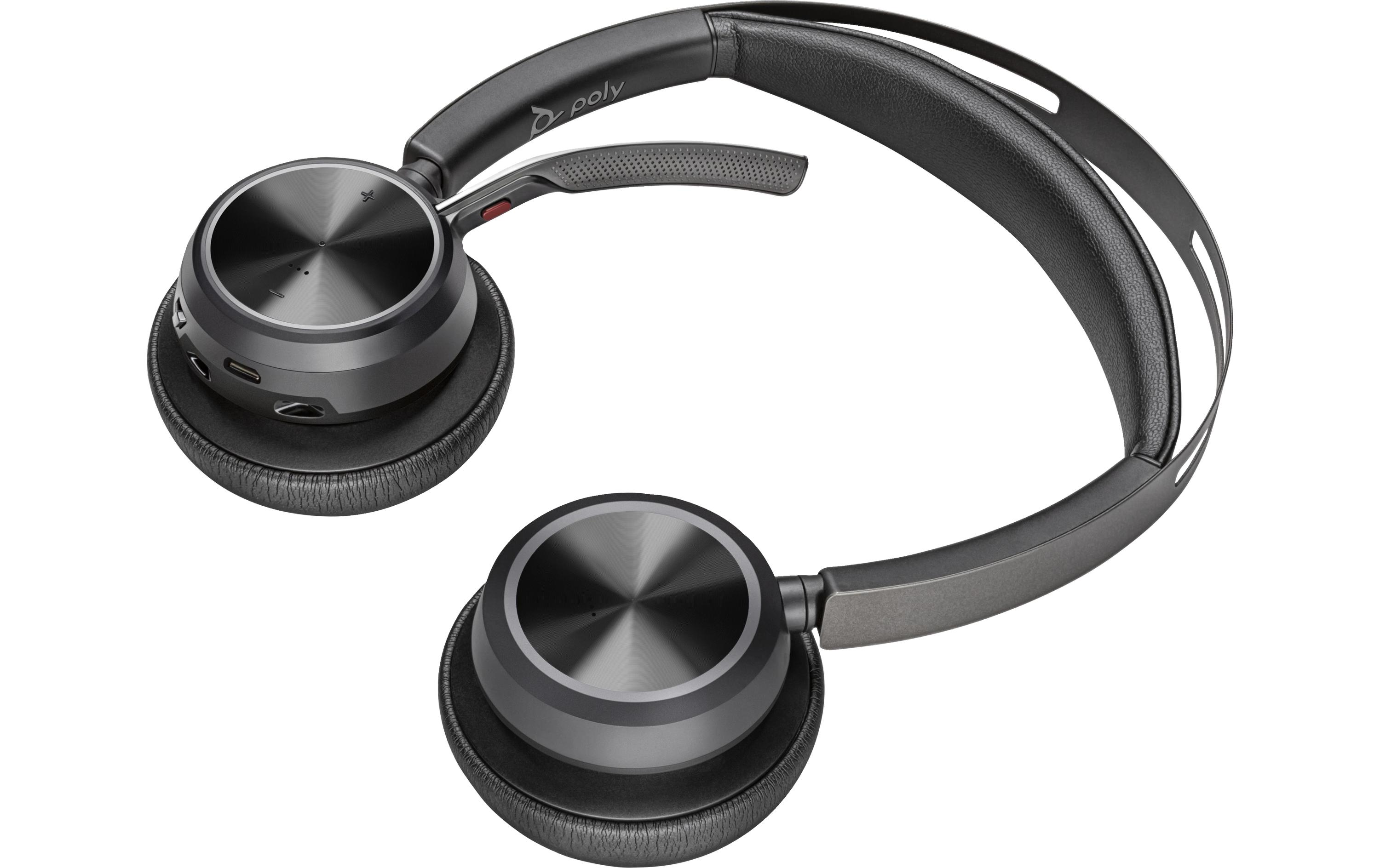 Headset Poly Voyager Focus 2 UC USB-C inkl. Ladestation<br>Stereo Bluetooth-Headset