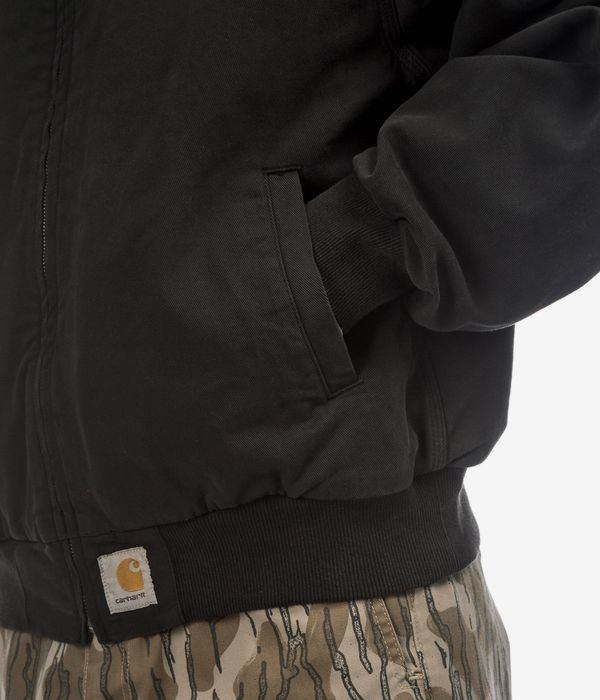 Carhartt WIP OG Santa Fe Dewey Jacke (black garment dyed) online kaufen | skatedeluxe