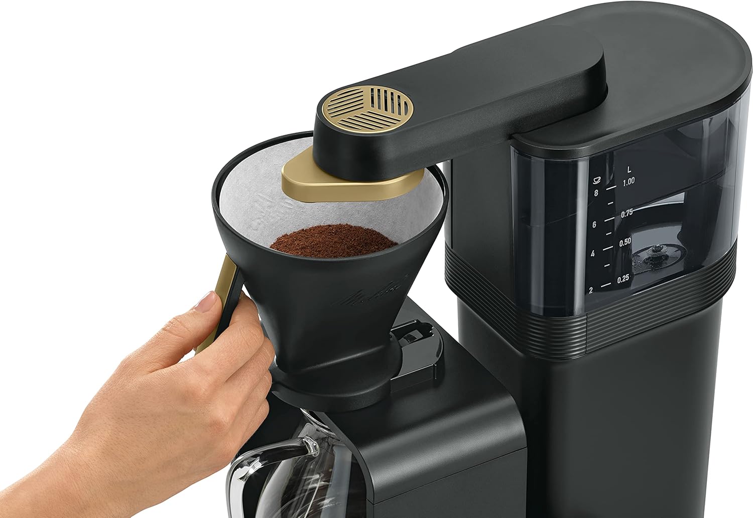 Melitta epour Kaffeemaschine, schwarz-gold