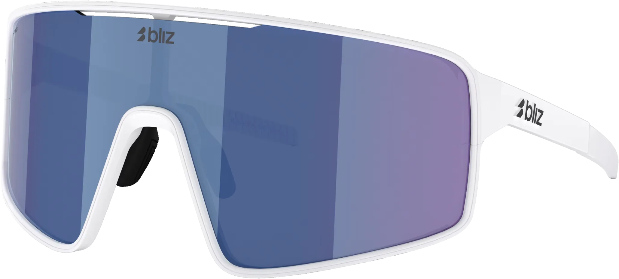 Bliz P001 Matte White/Grey Blue Mirror