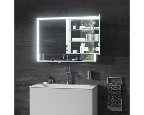 KEUCO Royal Lumos spiegelkast 70 x 16,5 x 73,5 cm, gespiegeld, 2-deurs, LED, IP 24, 713