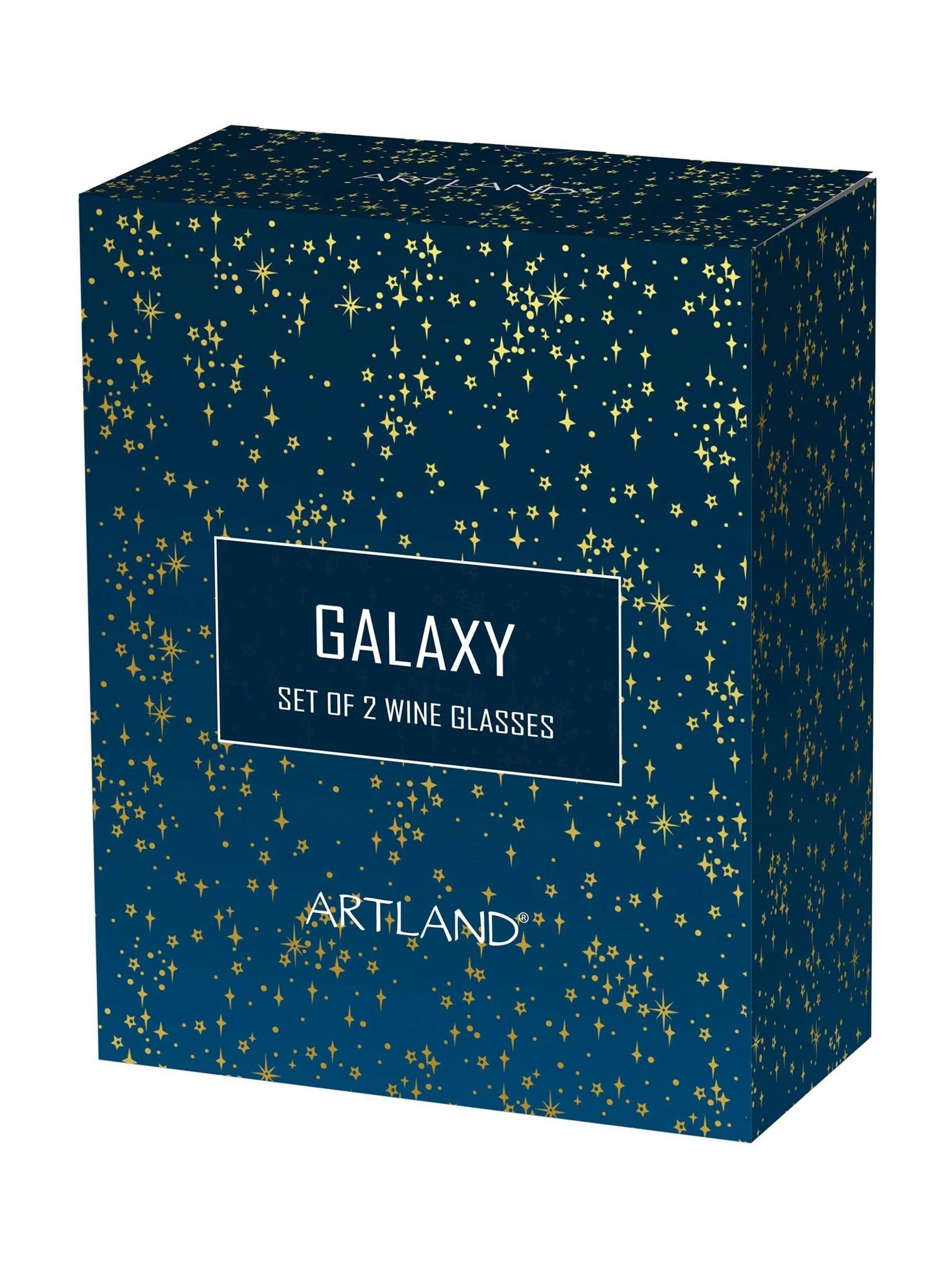 Artland Set of 2 Galaxy Wine Glasses