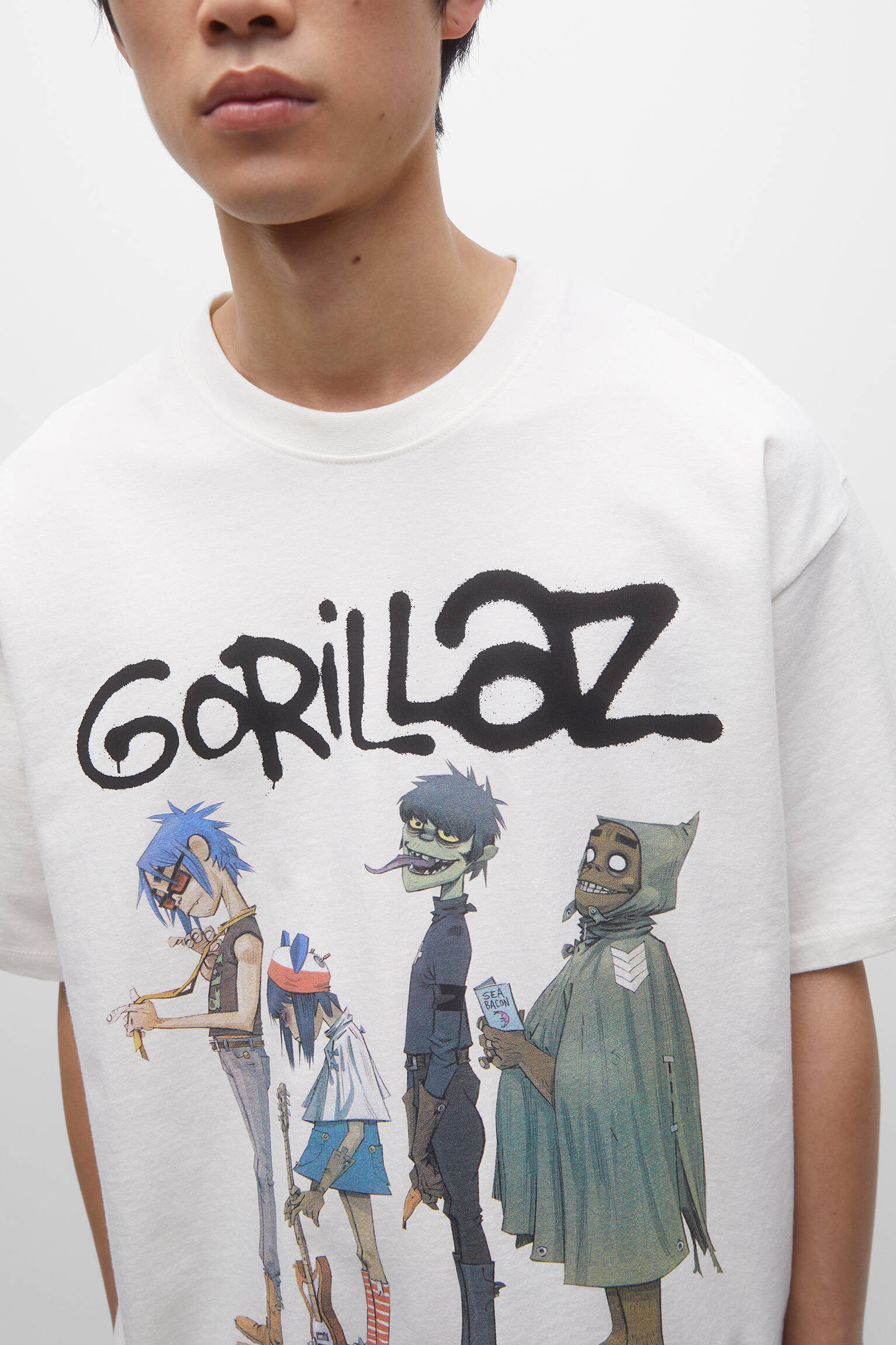 CAMISETA BRANCA DO GORILLAZ - BRANCA