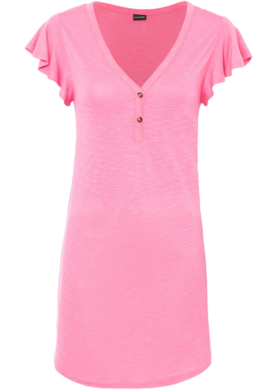 T-shirt long avec boutons