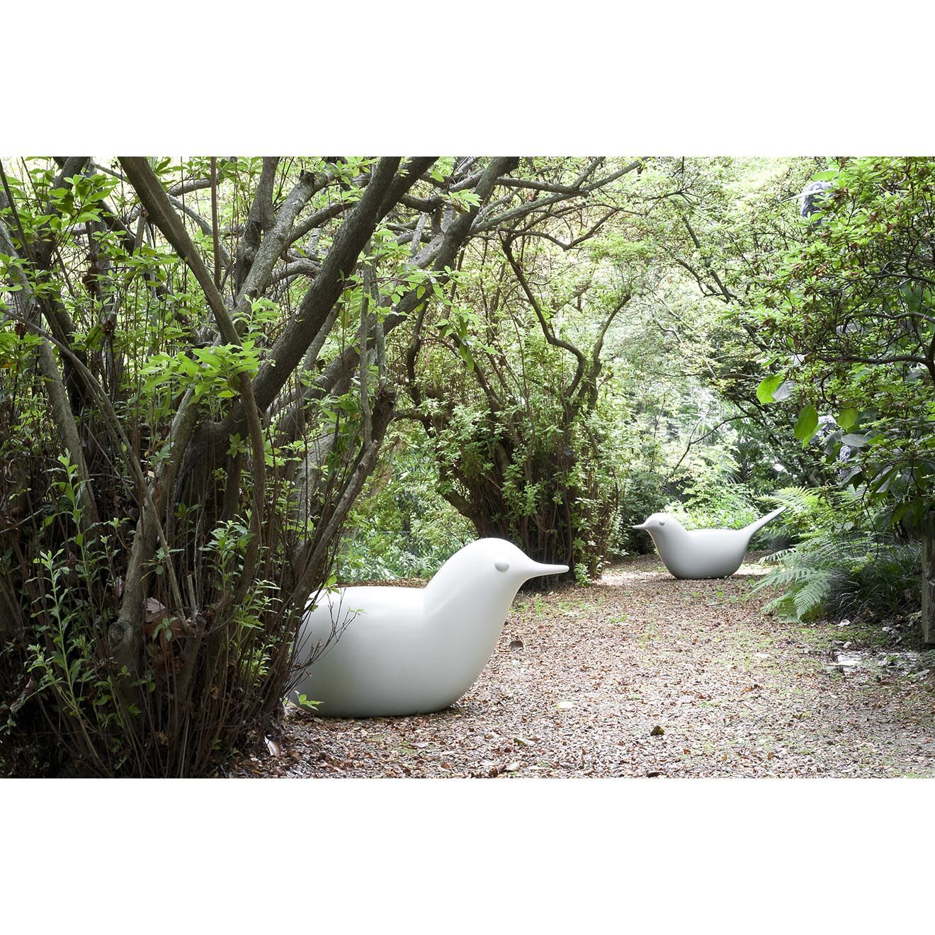 Serralunga Oiseau décoratif Design par Eero Aarnio blanc - 130x52.5x37.5 cm