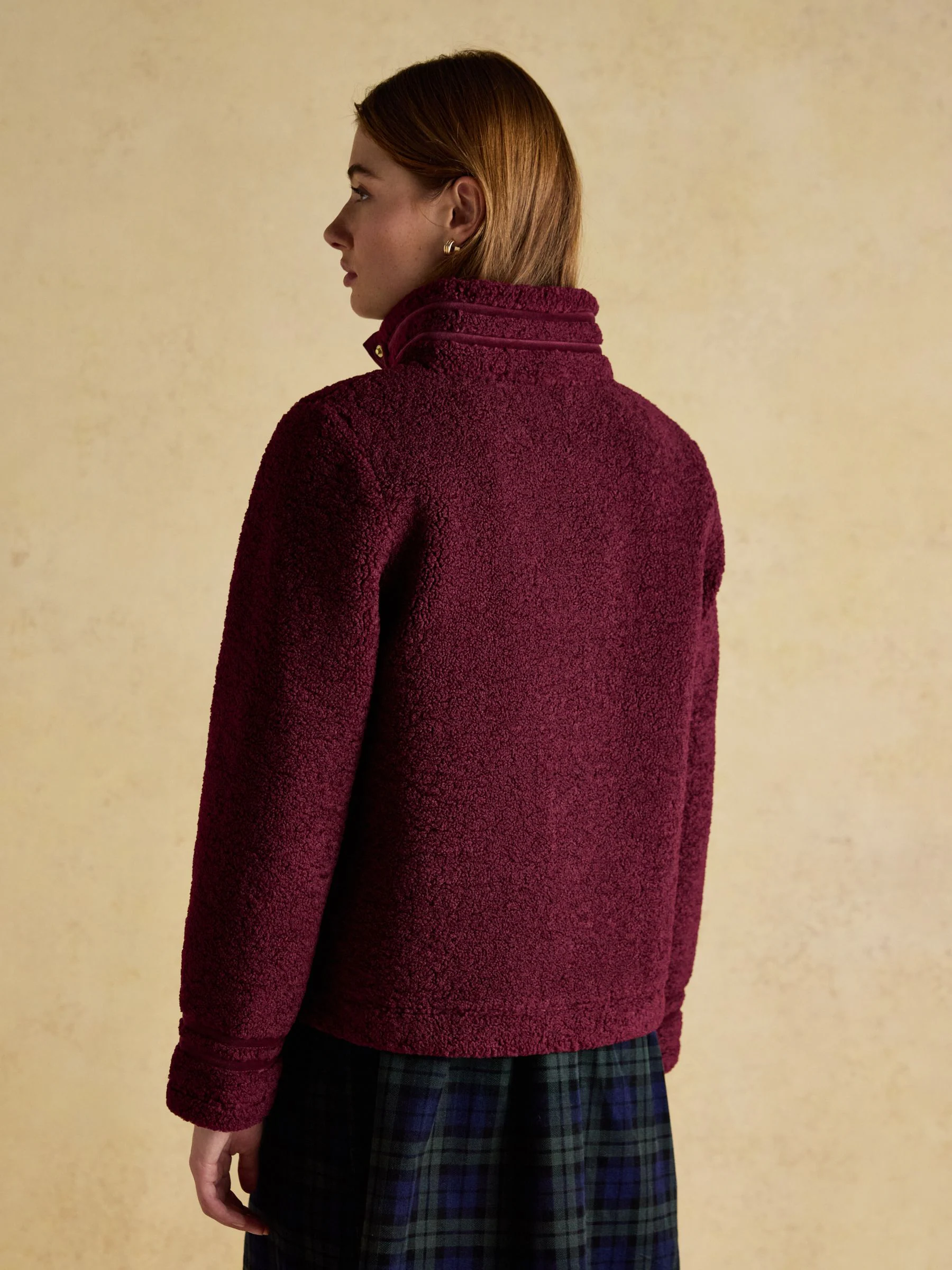 Bordeauxrood - Joules Fleur Fleece Jacket