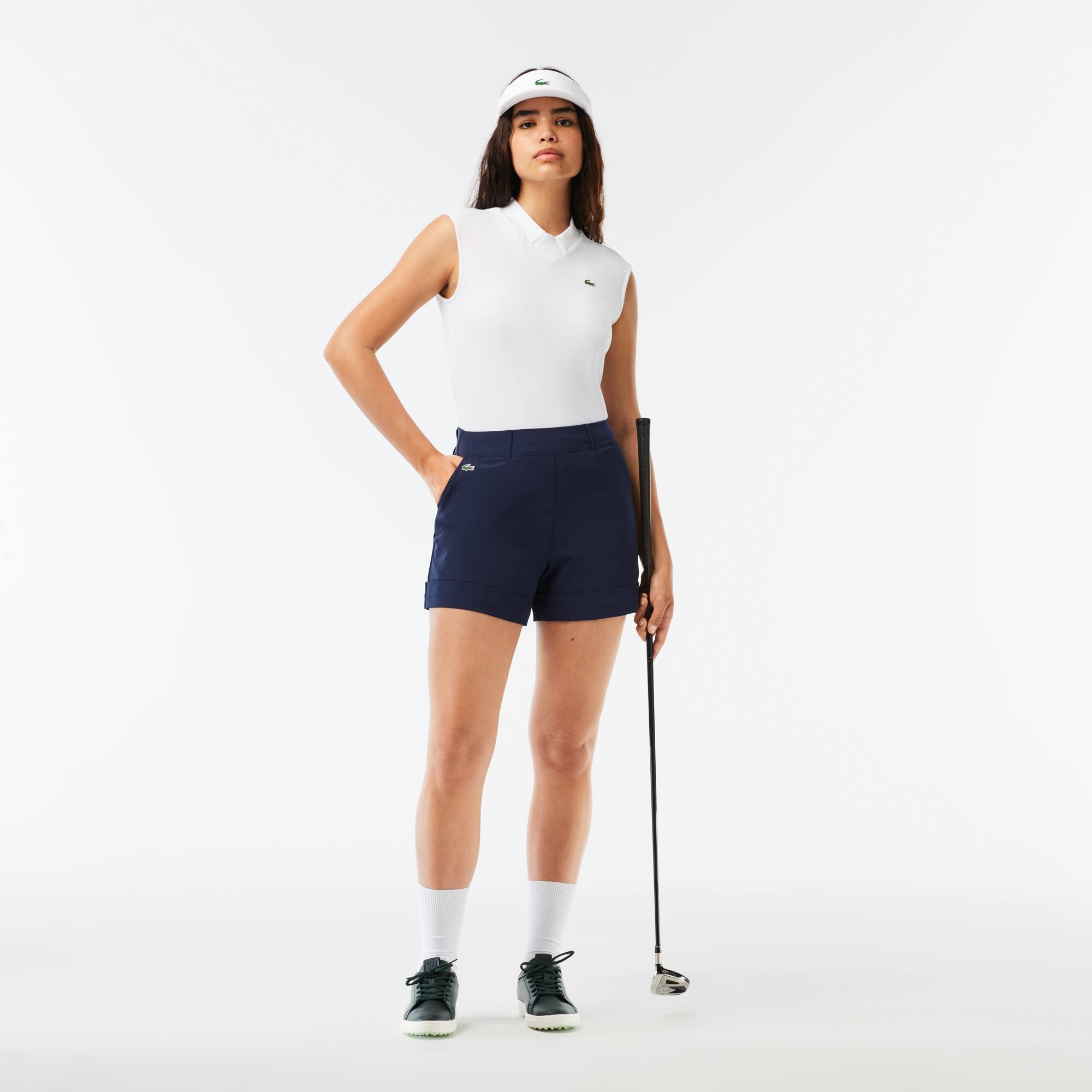 Damen LACOSTE SPORT Golf-Bermudas aus Taft mit Stretch Shorts - Blau - Lacoste - Damen