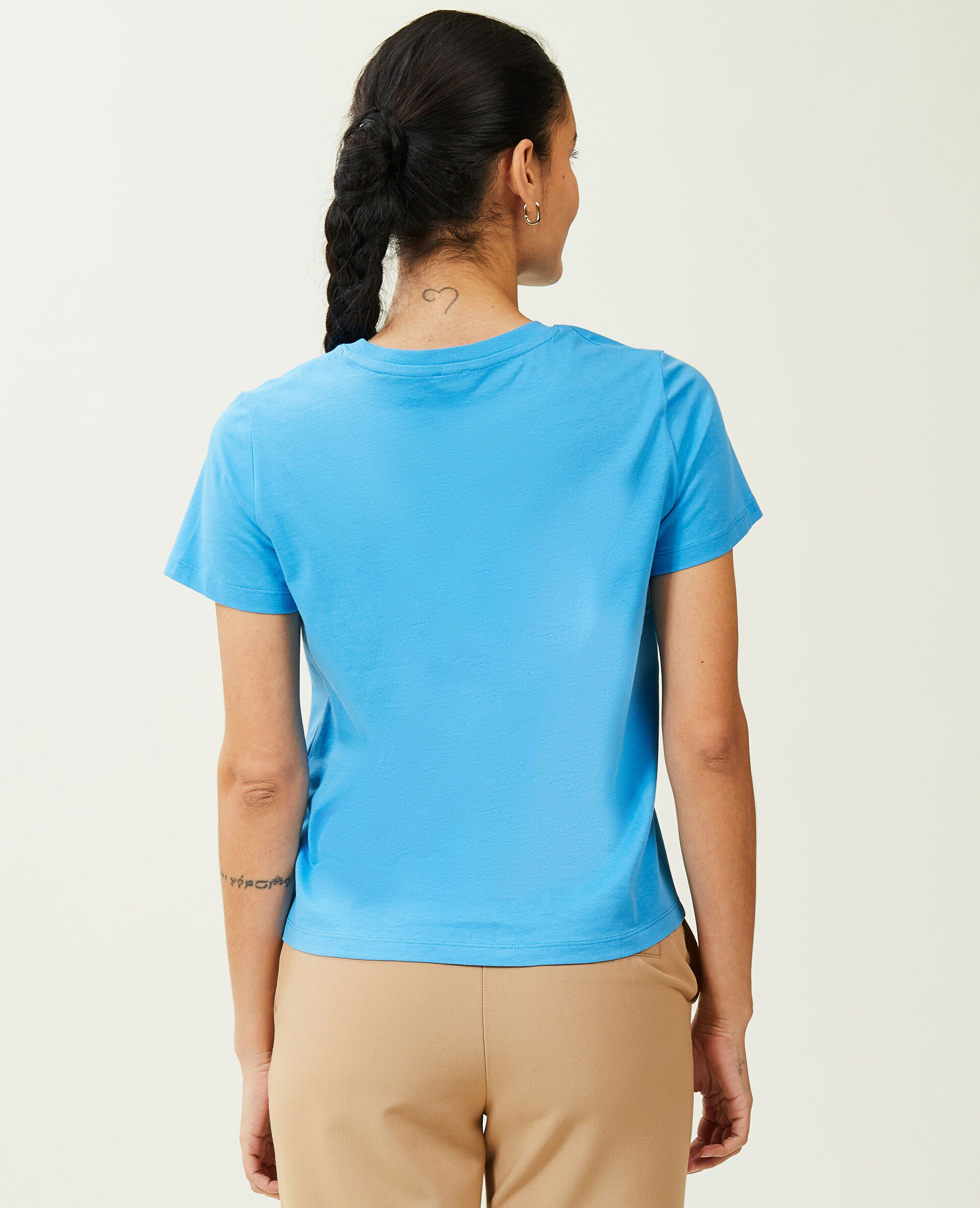 T-shirt basique col rond - Bleu