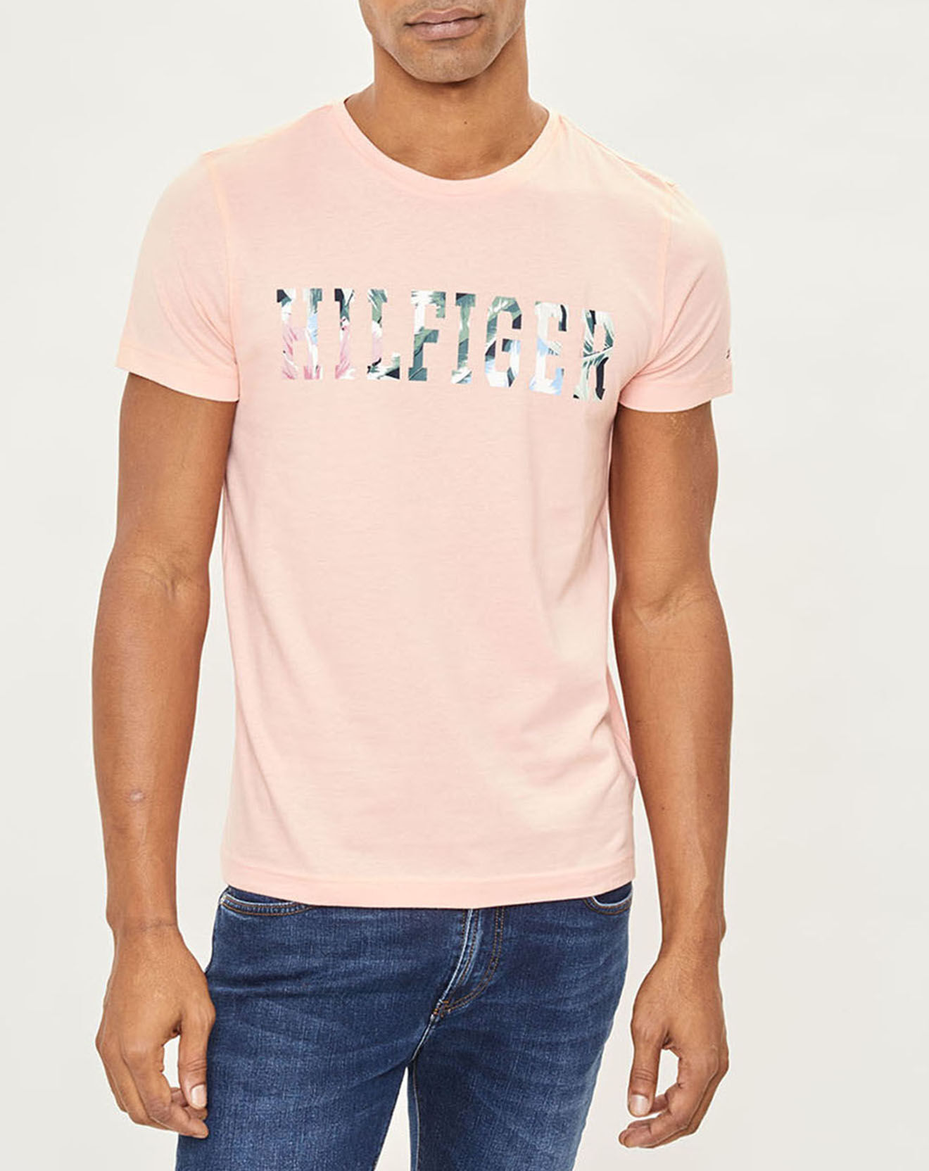 Tommy Hilfiger T-Shirt Logo Floral Coton Bio rose clair