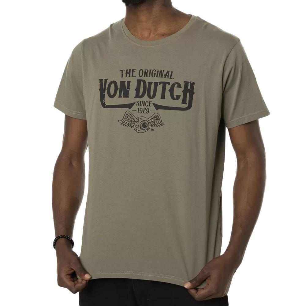 Von Dutch T-shirt Kaki Homme Von Dutch Orig