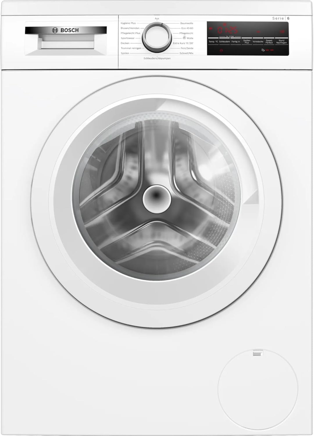 Bosch WUU28T22, Serie 6, Frontlader Waschmaschine, 9 kg, 1400 UpM, Unterbaufähig, SpeedPerfect, Maximale Energie- und Wasserersparnis, Nachlegefunktion, besonders hygienisch, AquaStop
