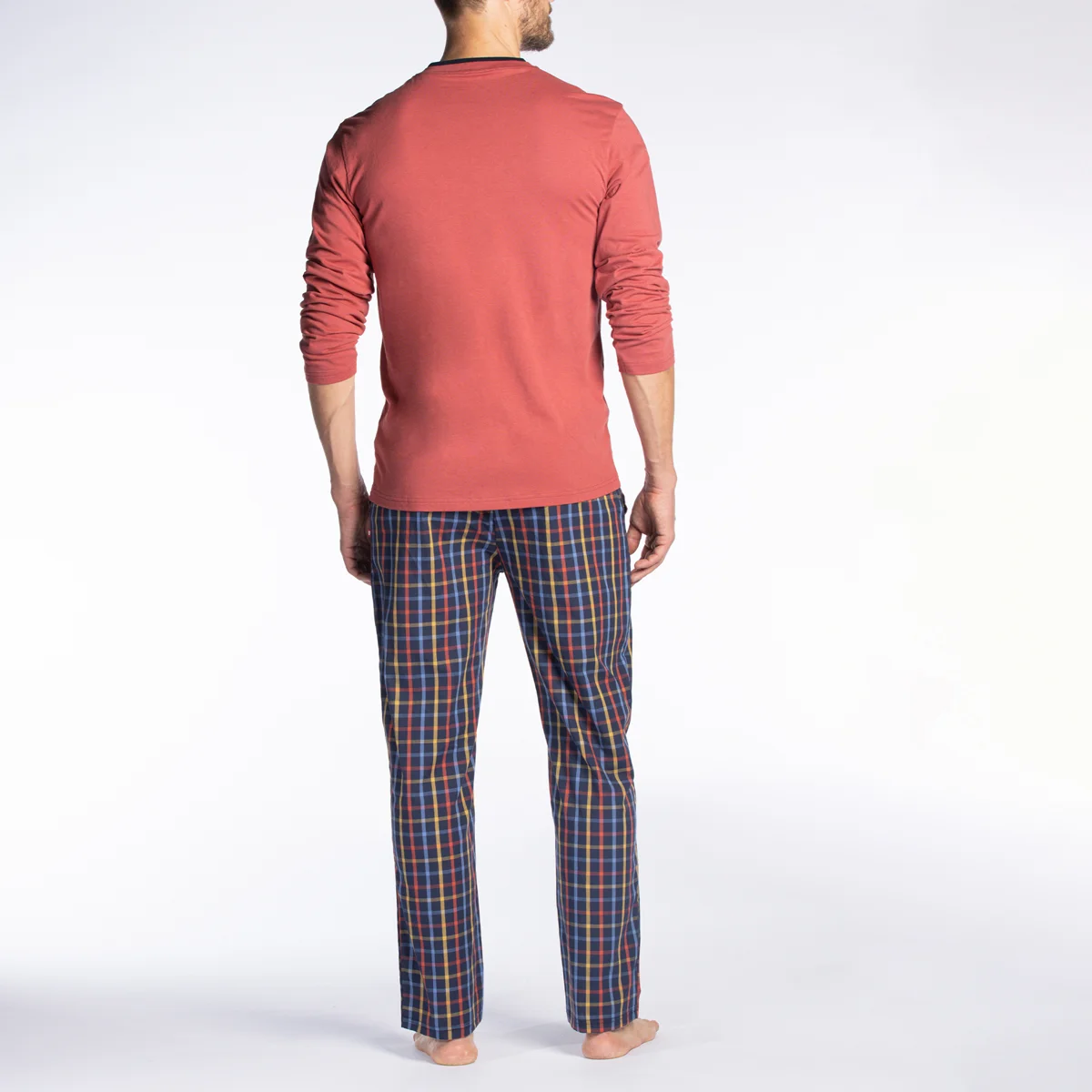 Pyjama homme VIVRE rouge/carreaux