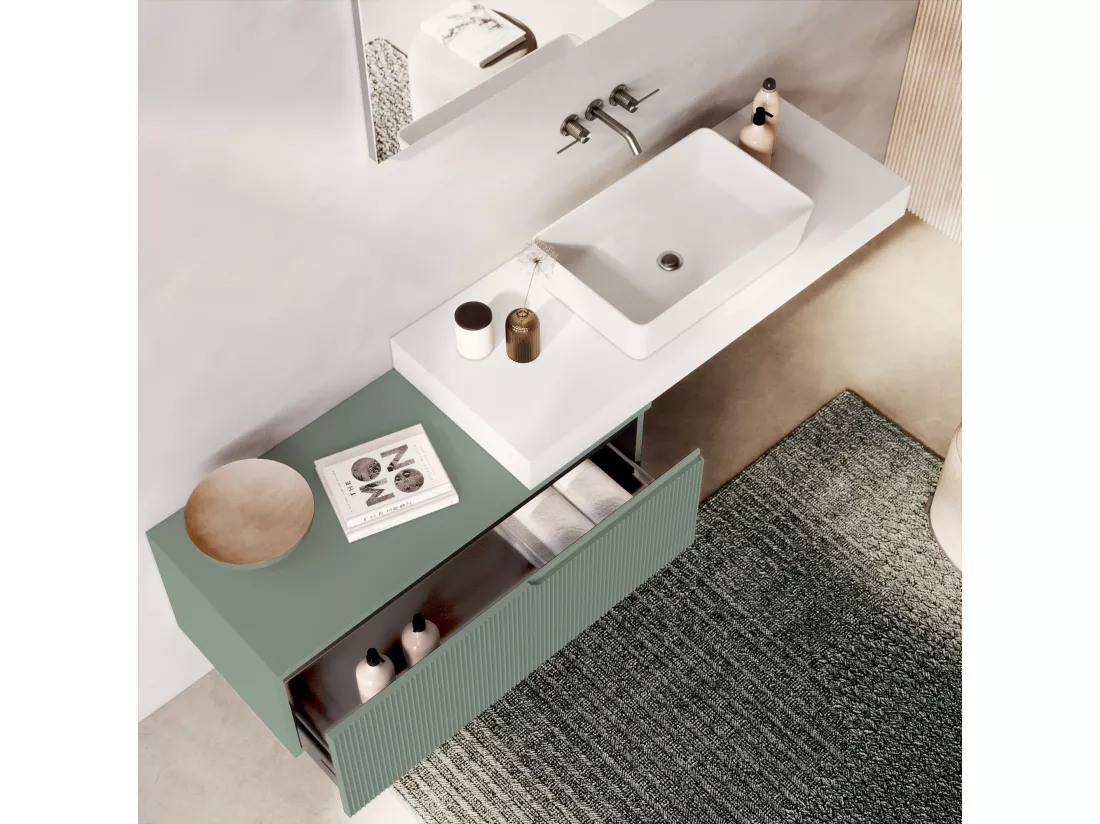 Composition 4 pieces VENERE blanc/vert sauge