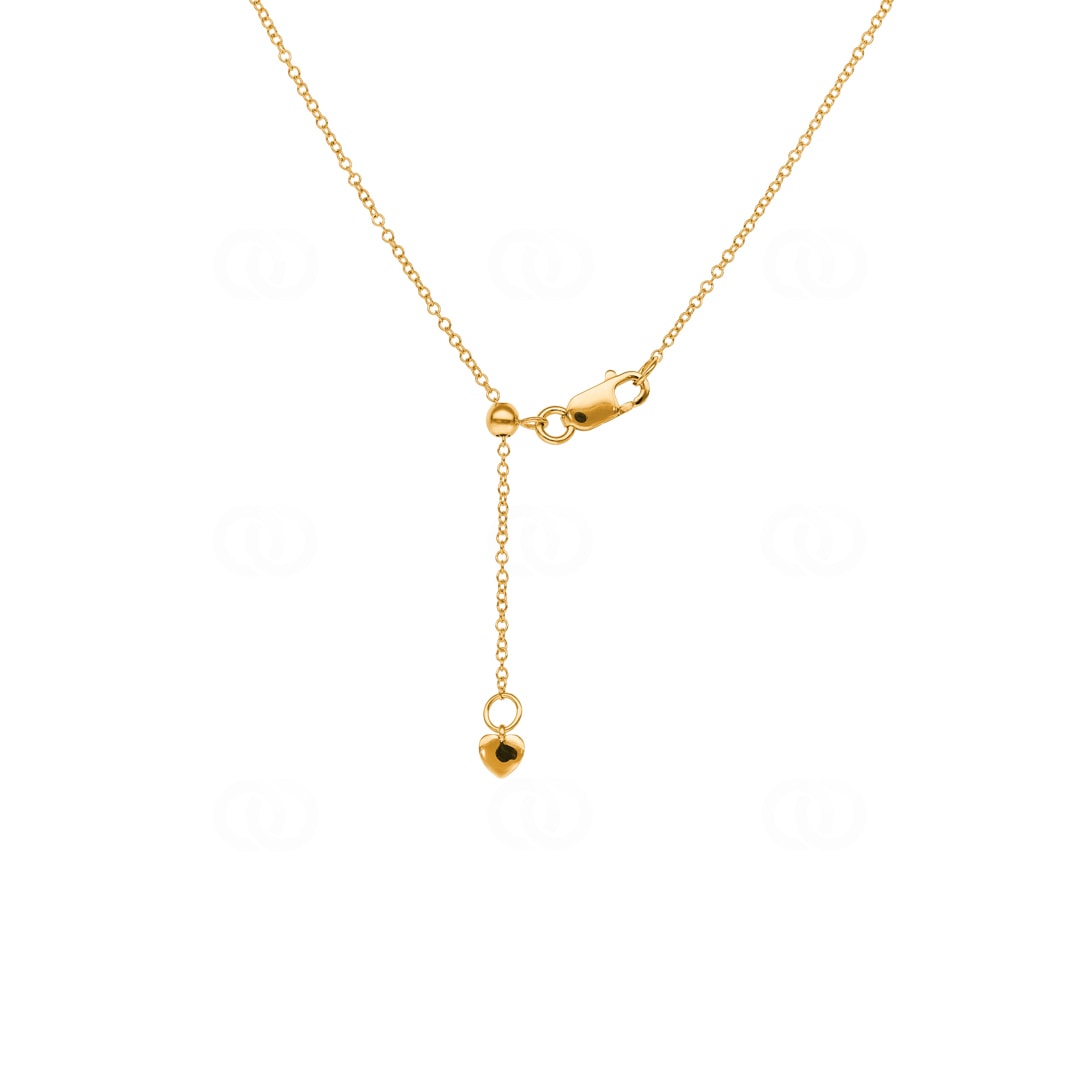 Collier mit Anhänger 750/18 K Gelbgold mit Diamant 0.04ct H/Si