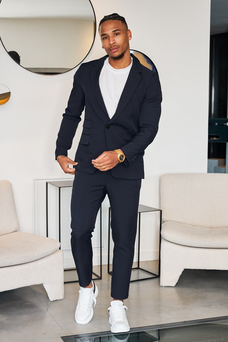 Costume 2 pièces blazer + pantalon bleu