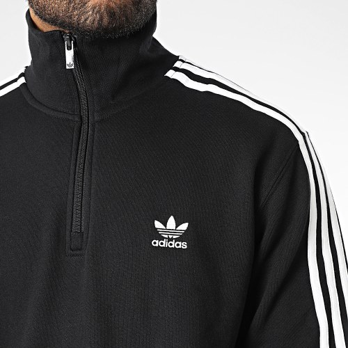 Sweat Zippé A Bandes 3 Stripes IL2503 Noir