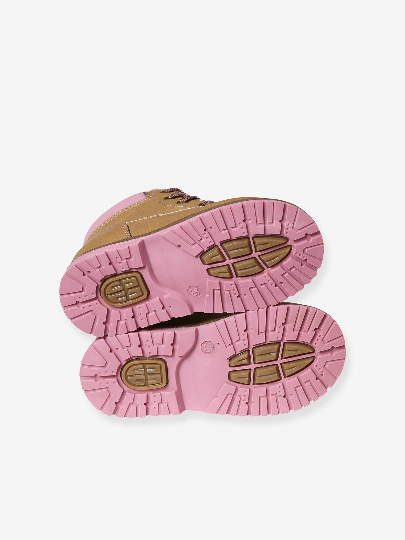 Botas de amarrar com acabamento em pele sintética para meninas
