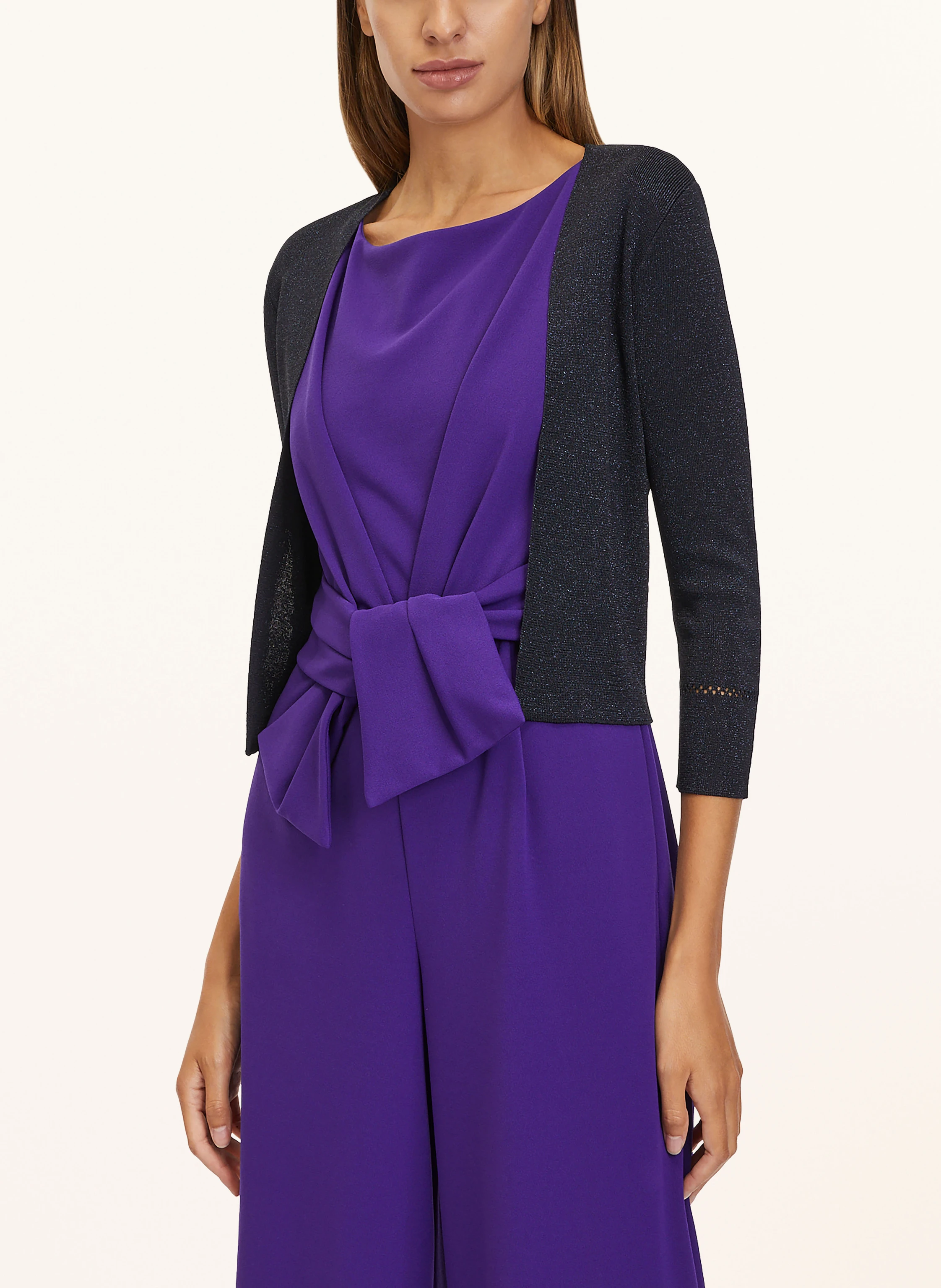 Vera Mont Strick-Bolero mit 3/4-Arm und Glitzergarn