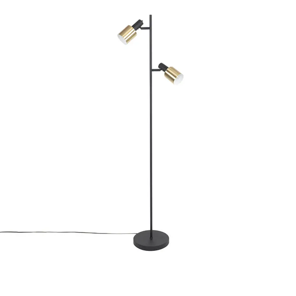 Qazqa vloerlampen stijn goudkleurig e27