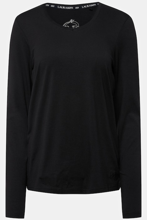 T-Shirt, V-Ausschnitt, 3/4-Ärmel, OEKO-TEX
