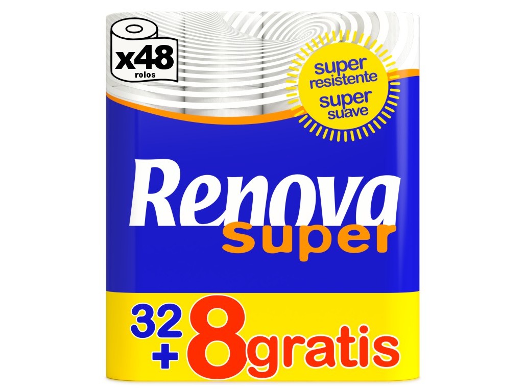 PAPEL RENOVA HIGIÉNICO SUPER 32 ROLOS  8 ROLOS