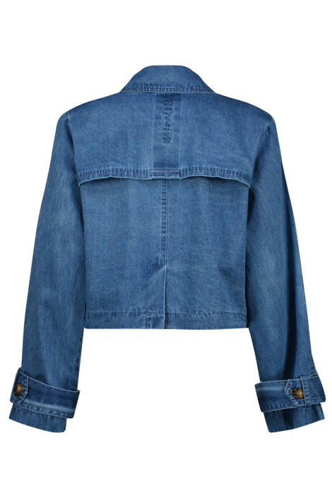 Raizzed blauwe dames jas