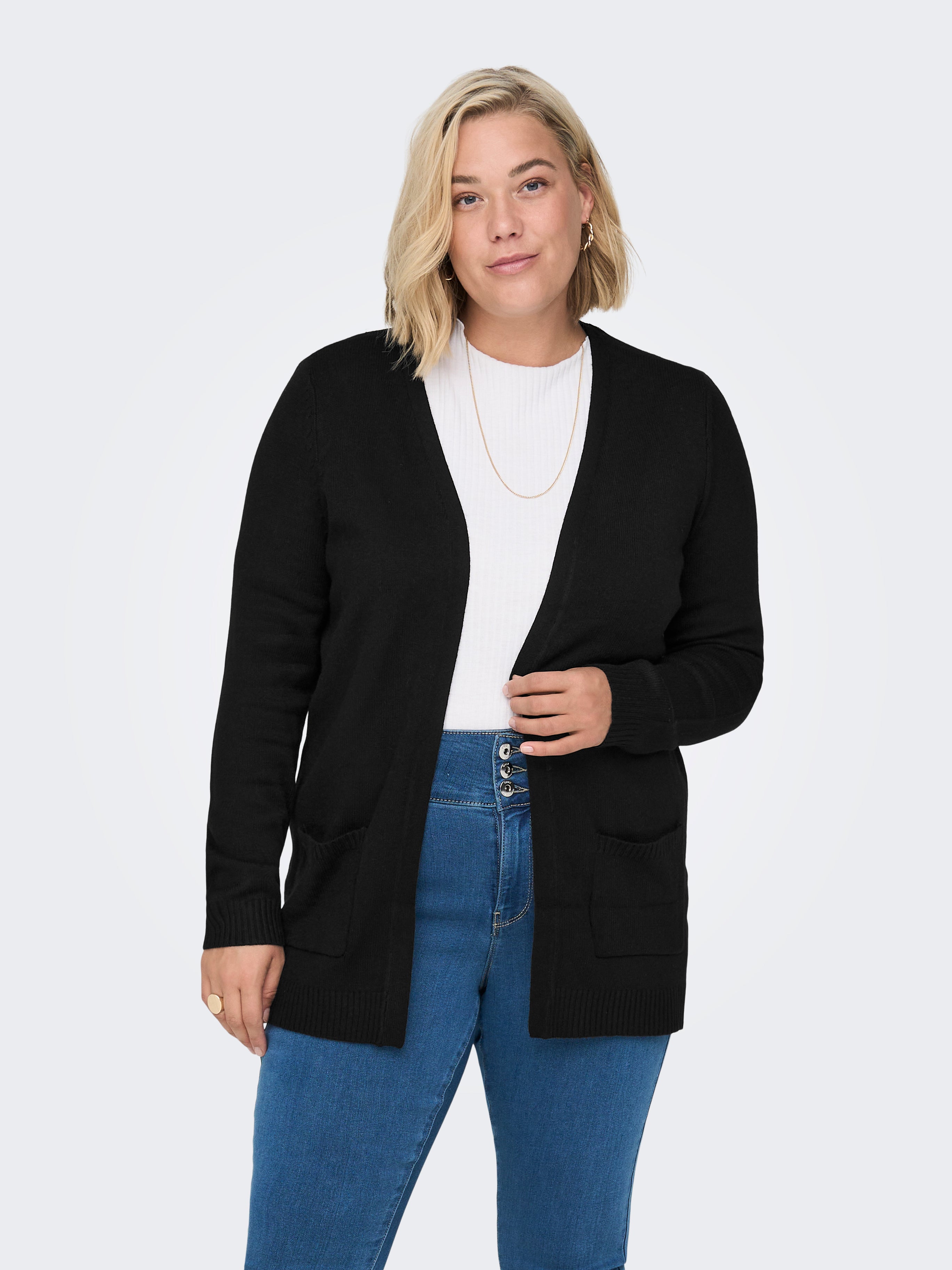 CARESLY Strickjacke Black