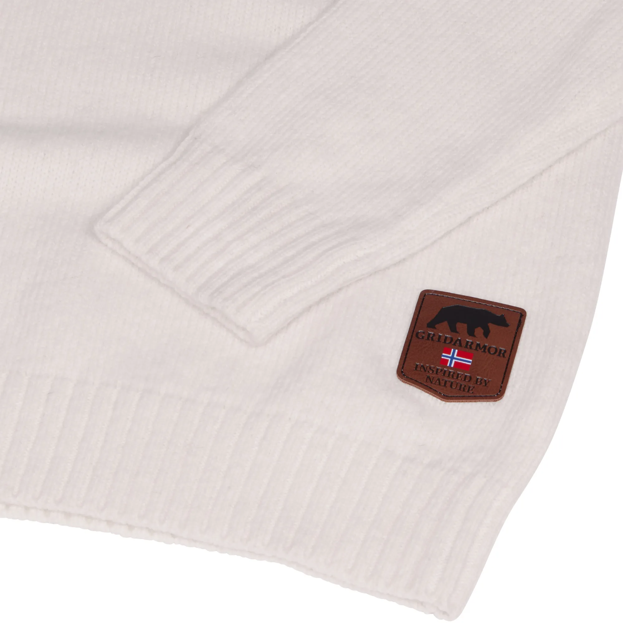 Gridarmor Women’s Snøkrystall Round Neck Ullgenser White/Dark Navy