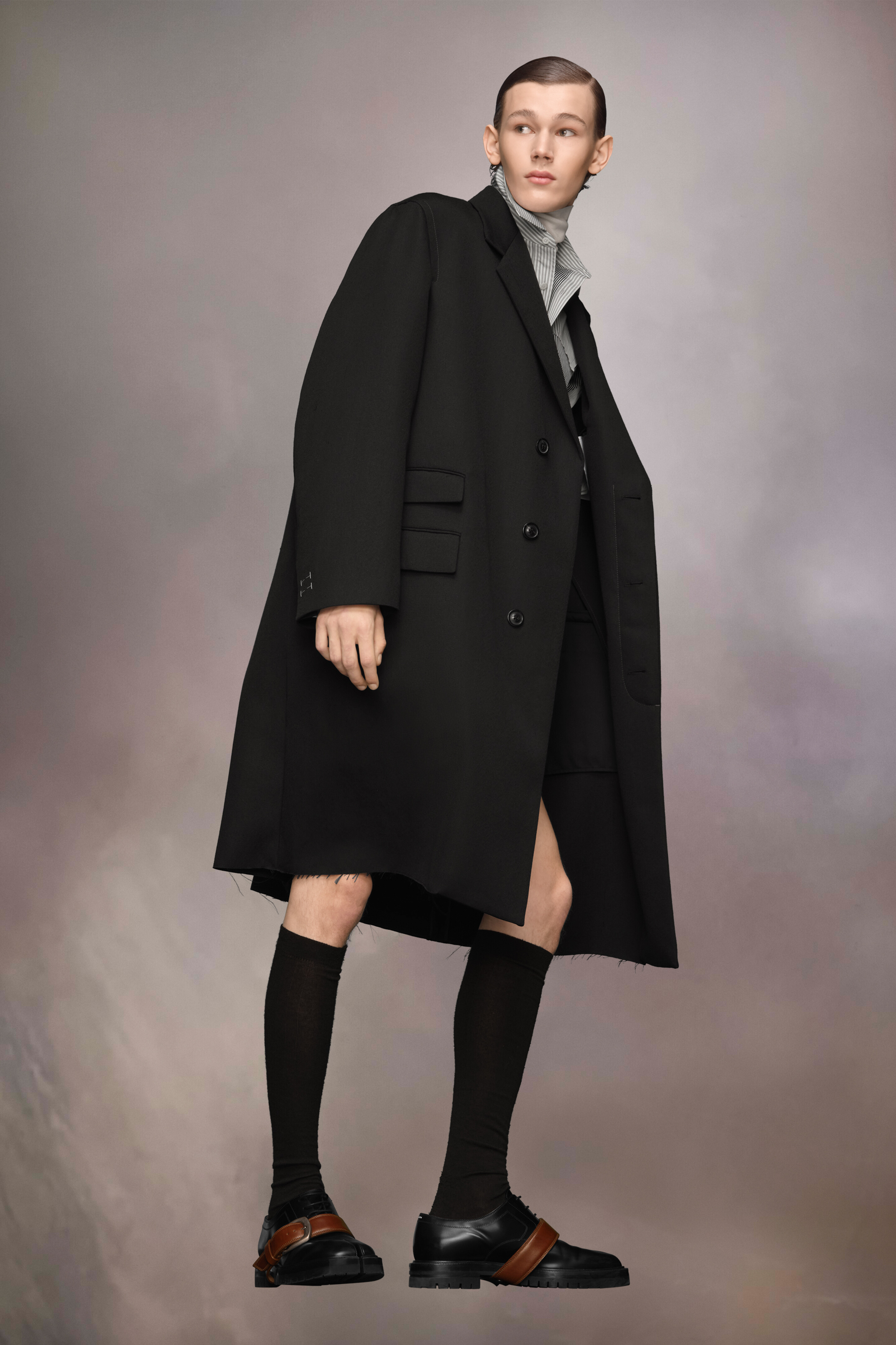 Manteau en laine et soie