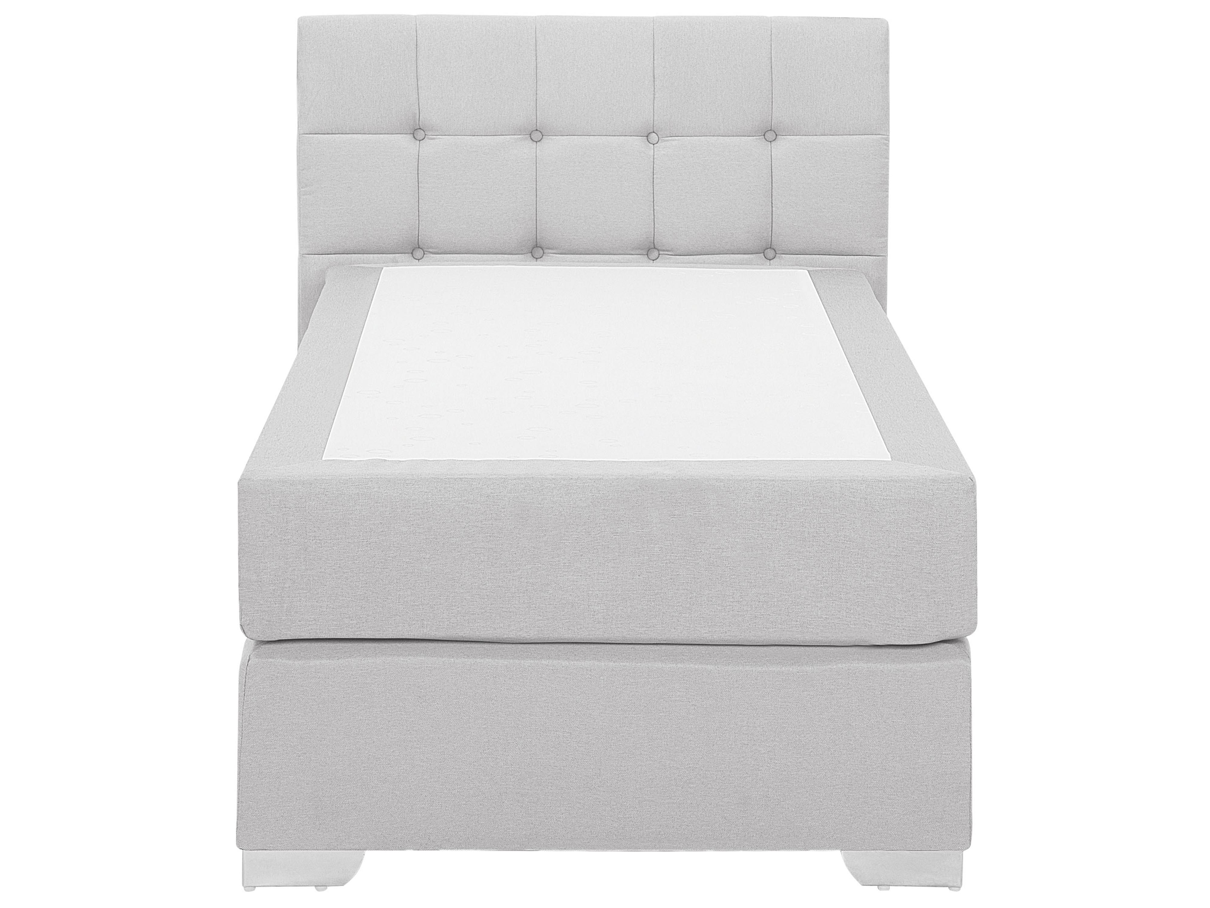 Boxspring Stof ADMIRAL 90 x 200 cm Lichtgrijs