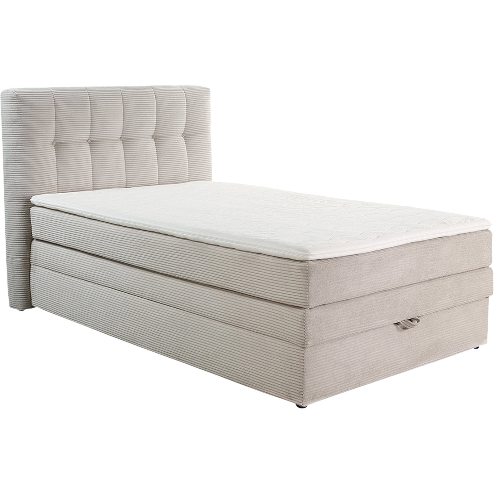 Boxspringbett Amy, Stoff, mit Bettkasten, 140 x 200 cm