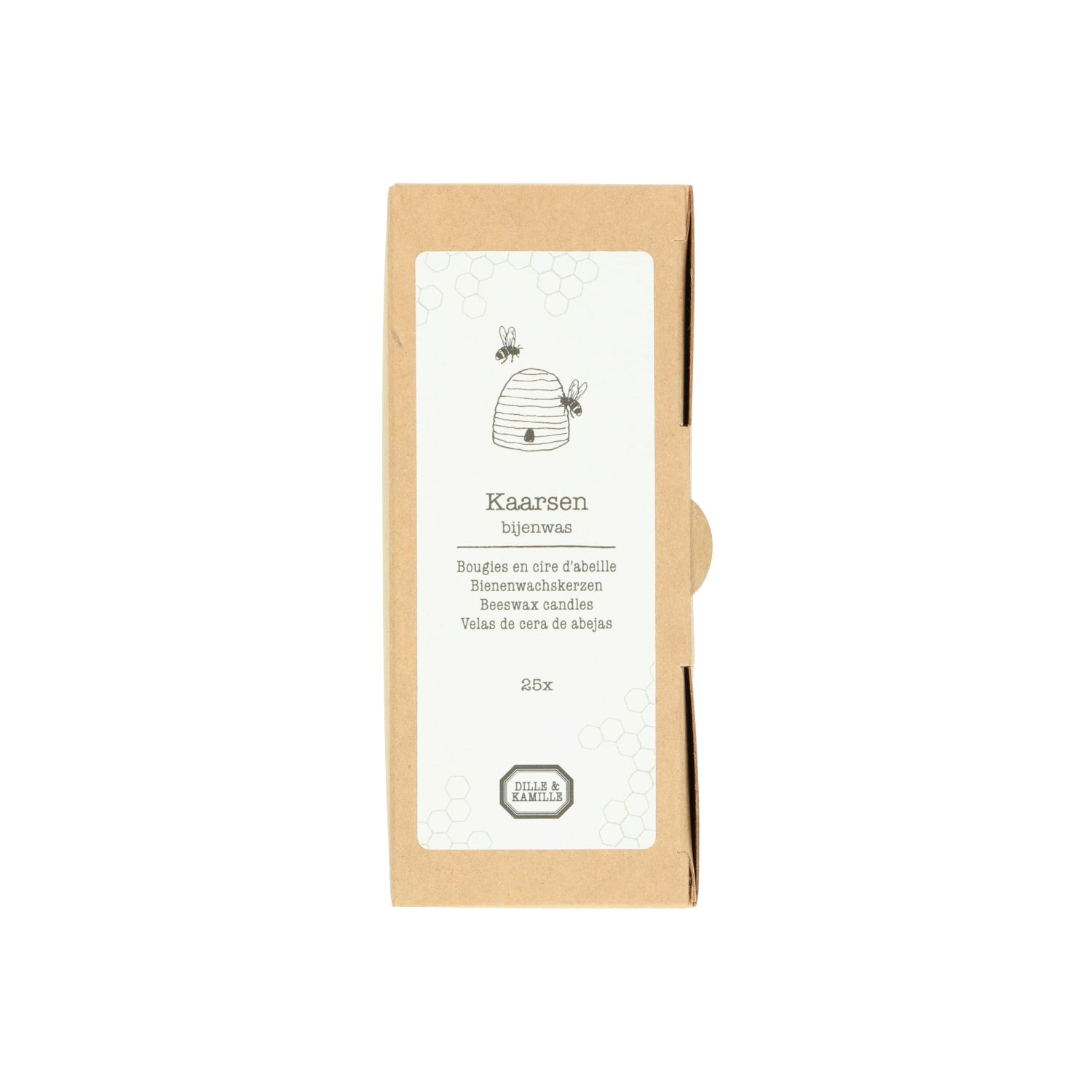 Mindfulness-kaarsen, bijenwas, 25 stuks