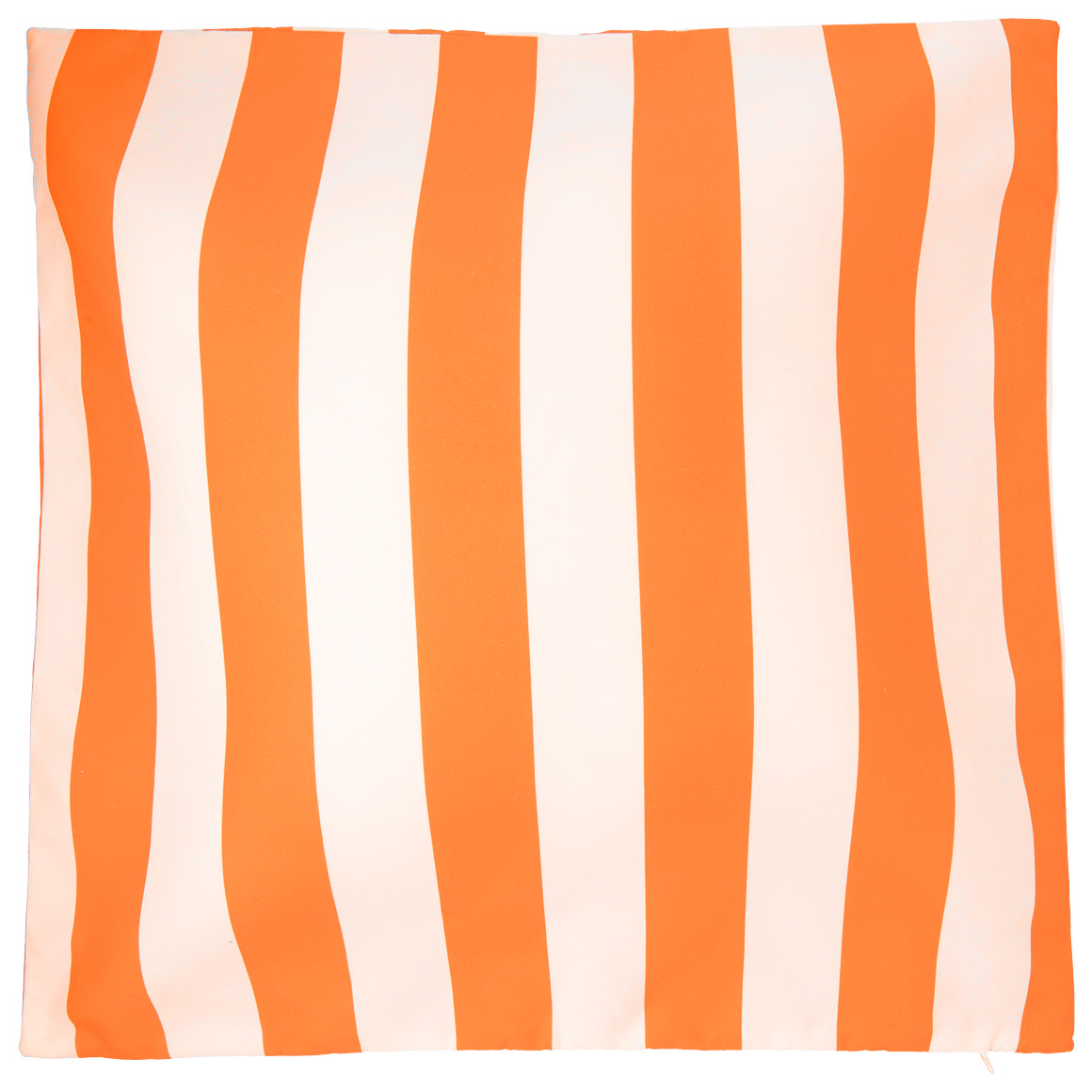 My Home Große Kissenhülle mit Streifen orange / weiss