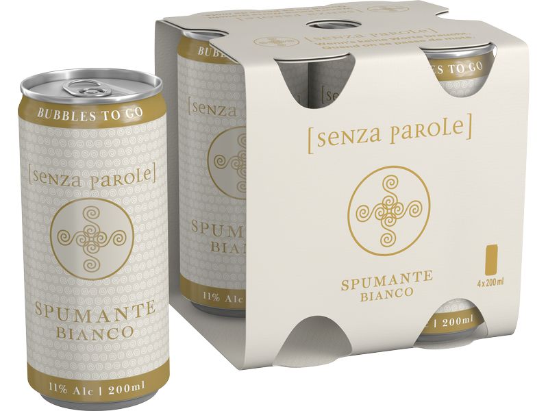 Senza Parole Spumante Bianco 4 x 0.20 l Ein erfrischender Genuss für besondere Momente