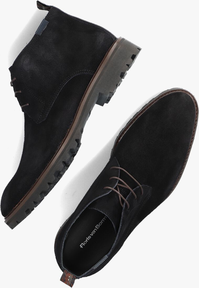 FLORIS VAN BOMMEL zwarte floris van bommel veterschoenen sfm-50082