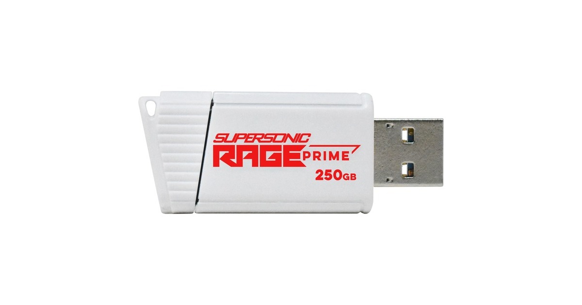 PatriotSupersonic Rage Prime 250 GB usb-stick  (Wit/zwart, USB-A 3.2 Gen 2)