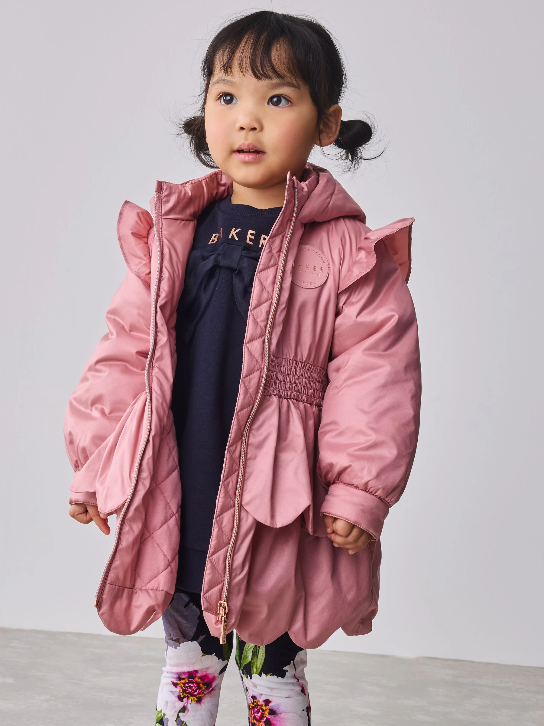 Baker by Ted Baker roze regenbestendige lichtgewicht regenjas met geschulpte rand