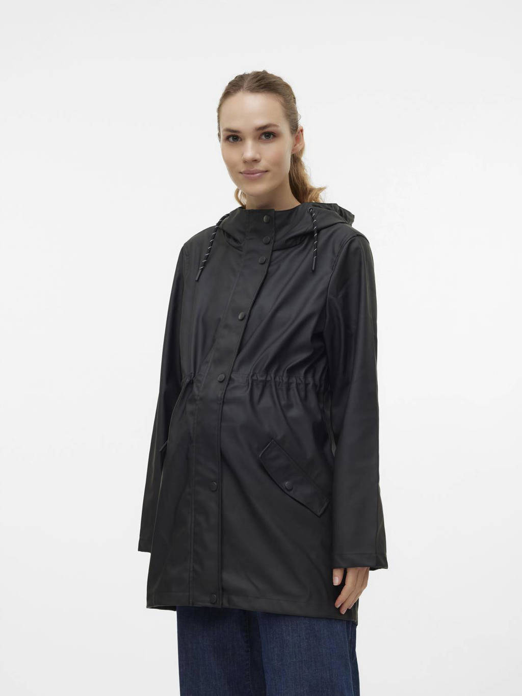 VERO MODA MATERNITY coated zwangerschapsjas VMMMALOU zwart