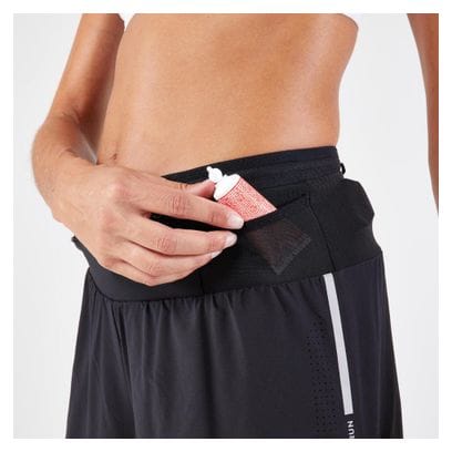 Short 2-en-1 Femme Kiprun Run 900 Ultra Noir