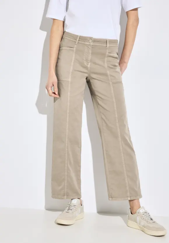 Loose Fit Twill Hose - simply beige