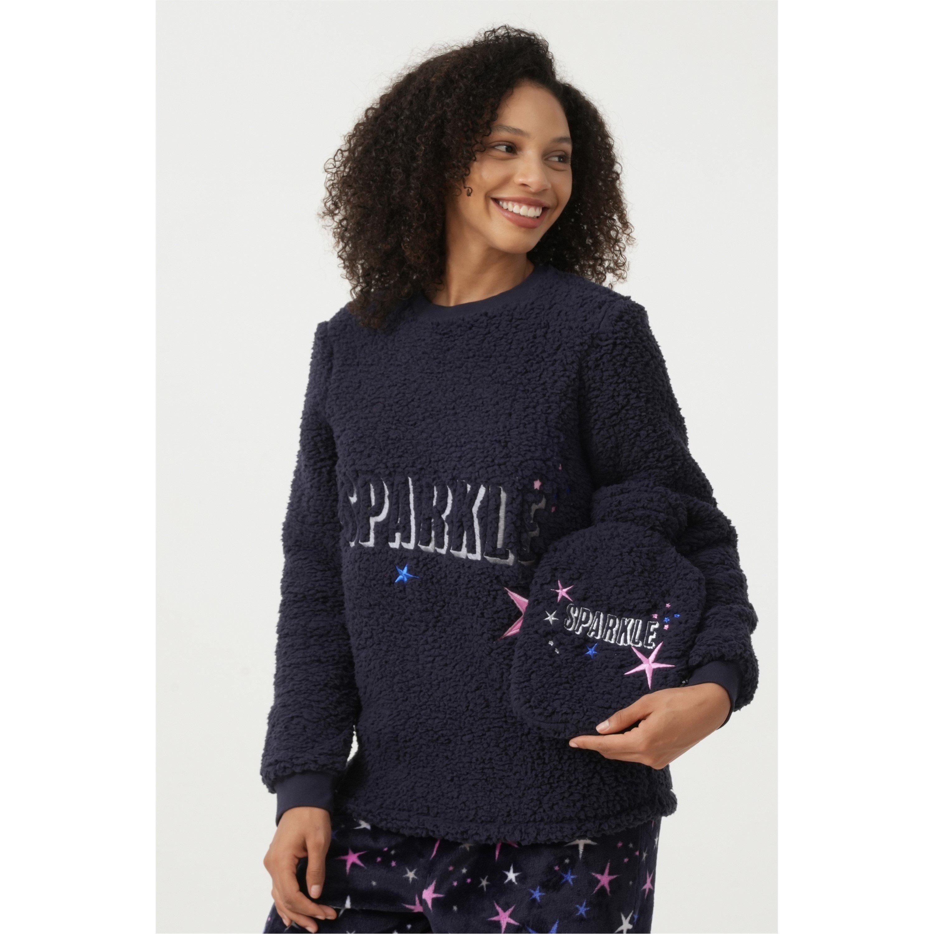 Linea Ladies Sparkle Pyjama and Hot Water Bottle Gift Set