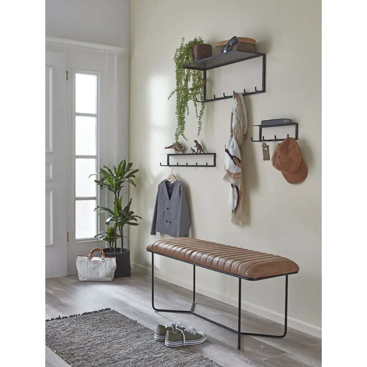 Pegane Garderobe murale Noir
