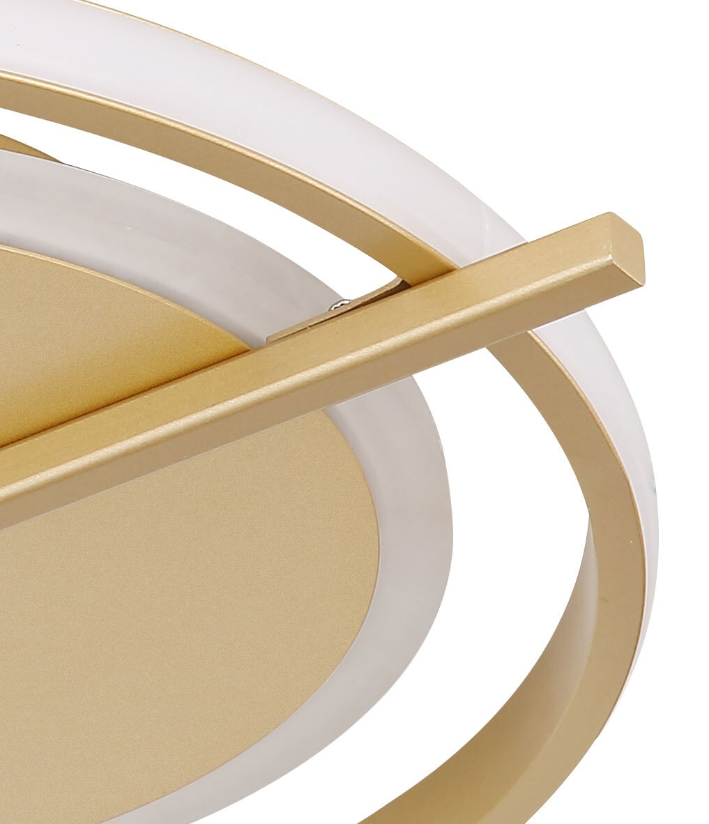 GLOBO LED Deckenlampe REBALL 37 cm goldfarbig