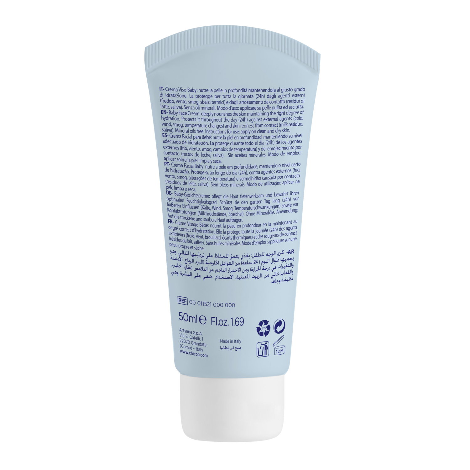 CHICCO Natural Sensation Baby Gesichtscreme<br>50 ml, Tube, Creme, 0m+