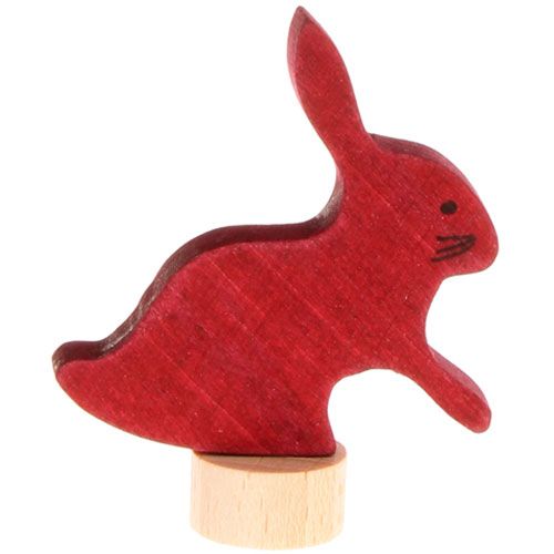 Grimm's decoratie figuur - rood konijn