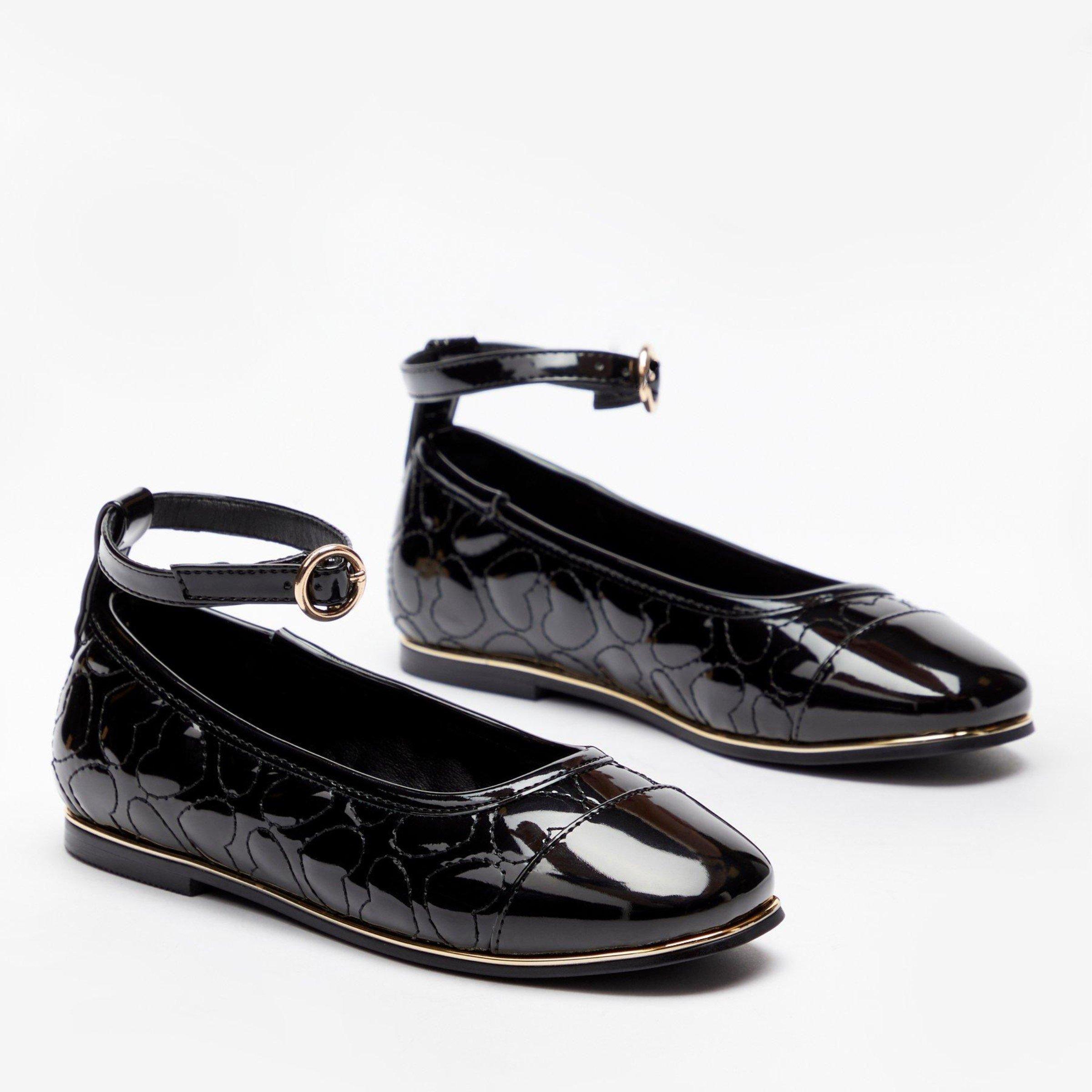 Be You Studio Girls Gold Trim Ballet Shoes